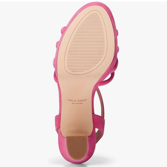 Cole Haan Grove Suede Platform Sandal Neon Fuschia NIB - Picture 4 of 11
